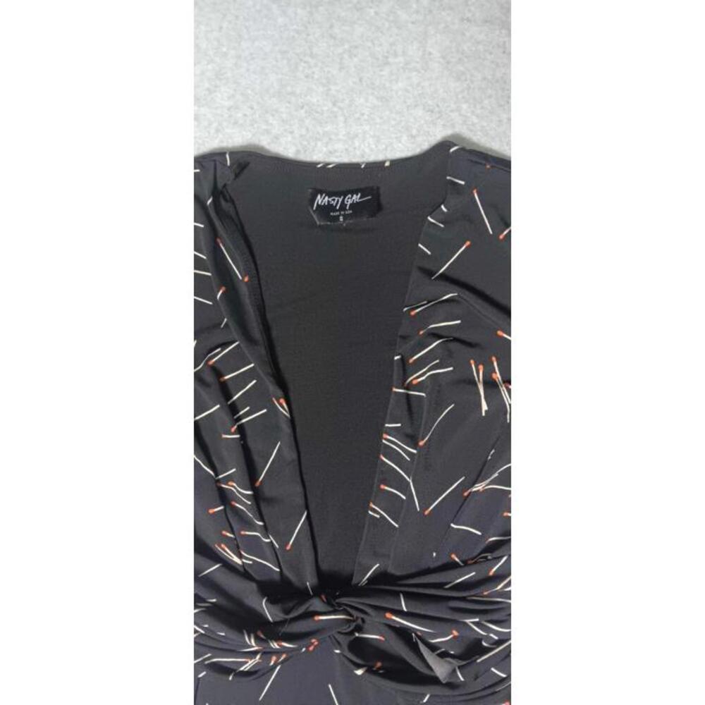 Nasty Gal Mini Dress Womens Size Small Black Long Sleeve Match Stick Design... - Picture 3 of 12